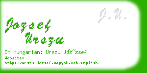 jozsef urszu business card